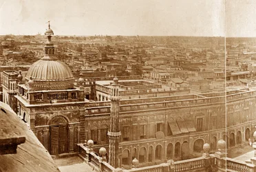 Panoramic View of the Courtyards of the Residency, Lucknow